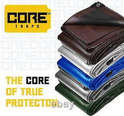 Core Tarps Extreme Heavy Duty 20 Mil Tarp Cover, Waterproof, UV Resistant, Rip a