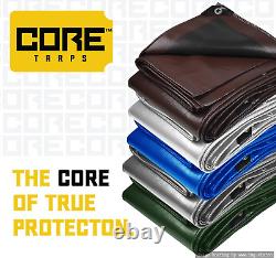 Core Tarps Extreme Heavy Duty 20 Mil Tarp Cover, Waterproof, UV Resistant, Rip a