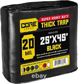 Core Tarps Extreme Heavy Duty 20 Mil Tarp Cover, Waterproof, UV Resistant, Rip a