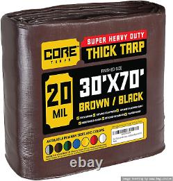 Core Tarps Extreme Heavy Duty 20 Mil Tarp Cover, Waterproof, UV Resistant, Rip a