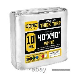 Core Tarps Heavy Duty 10 Mil Tarp Cover, Waterproof, UV Resistant, Rip and Te