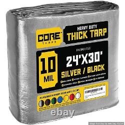 Core Tarps Heavy Duty 10 Mil Tarp Cover Waterproof UV Resistant Rip and Tear