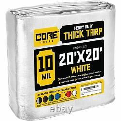 Core Tarps Heavy Duty 10 Mil Tarp Cover Waterproof UV Resistant Rip and Tear
