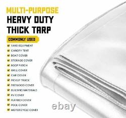 Core Tarps Heavy Duty 10 Mil Tarp Cover Waterproof UV Resistant Rip and Tear