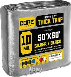 Core Tarps Heavy Duty 10 Mil Tarp Cover, Waterproof, UV Resistant, Rip and Tear