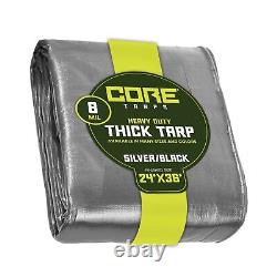 Core Tarps Heavy Duty 8 Mil Tarp Cover, Waterproof, UV Resistant, Rip and Tea