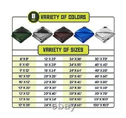 Core Tarps Heavy Duty 8 Mil Tarp Cover, Waterproof, UV Resistant, Rip and Tea