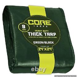 Core Tarps Heavy Duty 8 Mil Tarp Cover Waterproof UV Resistant Rip and Tear