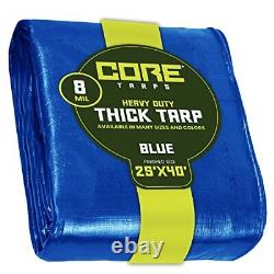 Core Tarps Heavy Duty 8 Mil Tarp Cover Waterproof UV Resistant Rip and Tear P