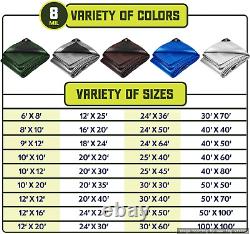 Core Tarps Heavy Duty 8 Mil Tarp Cover, Waterproof, UV Resistant, Rip and Tear P