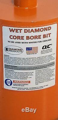 Diamond Products 00007 4 Heavy Duty Orange Wet Core Bit