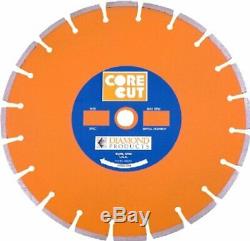 Diamond Products Core Cut 11828 12 x 0.110 x 1Heavy Duty Orange Dry Wet Blade