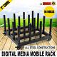 Digital Media Vinyl Cart Mobile Rack 16-Roll Capacity 2 Core Heavy Duty