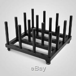 Digital Media Vinyl Cart Mobile Rack 16-Roll Capacity 2 Core Heavy Duty