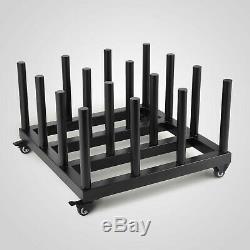 Digital Media Vinyl Cart Mobile Rack 16-Roll Capacity 2 Core Heavy Duty