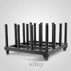 Digital Media Vinyl Cart Mobile Rack 16-Roll Capacity 2 Core Heavy Duty