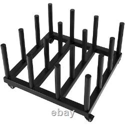 Digital Media Vinyl Cart Mobile Rack 16-Roll Capacity 2 Core Heavy Duty