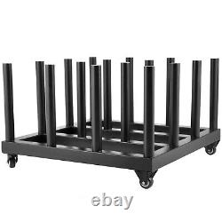 Digital Media Vinyl Cart Mobile Rack 16-Roll Capacity 2 Core Heavy Duty