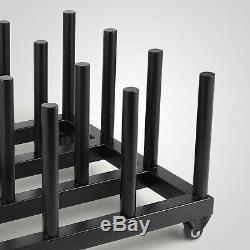 Digital Media Vinyl Cart Mobile Rack 16-Roll Capacity 2 Core Heavy Duty