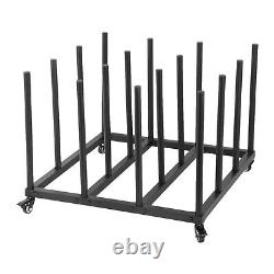 Digital Media Vinyl Cart Mobile Rack 16-Roll Capacity Core Heavy Duty