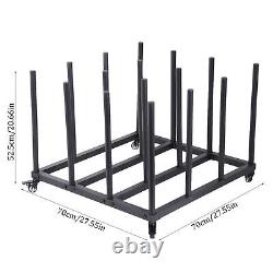 Digital Media Vinyl Cart Mobile Rack 16-Roll Capacity Core Heavy Duty