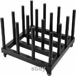 Digital Media Vinyl Cart Mobile Rack 16-roll Capacity 2 Core Heavy Duty