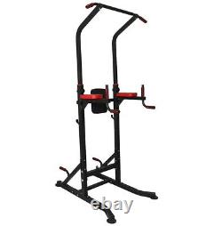 Dip Station Chin Up Bar Power Tower Pull Push Home Gym Fitness Core Heavy Duty