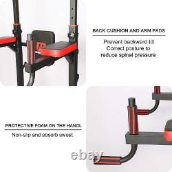 Dip Station Chin Up Bar Power Tower Pull Push Home Gym Fitness Core Heavy Duty