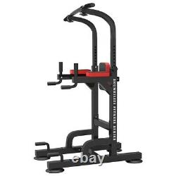 Dip Station Chin Up Bar Power Tower Pulls Push Home Gym Fitness Core Heavy Duty