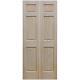 EVERMARK Bi-Fold Door 80x24 Unfinished 6-Panel Solid Core Red Oak Heavy Duty