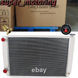 Fits Heavy Duty Ford / Mopar Style 4 Rows Core 62mm Cooling Aluminum Radiator