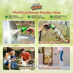 Flexible 100FT Garden Hose Heavy-Duty Double Latex Core for Efficiency