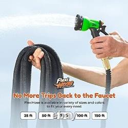 Flexible 100FT Garden Hose Heavy-Duty Double Latex Core for Efficiency