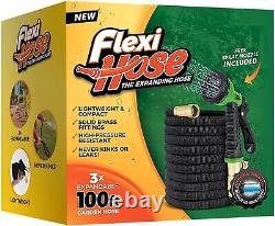 Flexible 100FT Garden Hose Heavy-Duty Double Latex Core for Efficiency