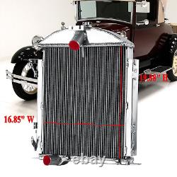 For 1928 1929 Ford Model A Heavy Duty 3.3L L4 3 Row Core Aluminum Radiator