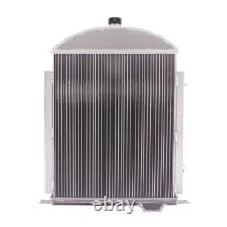 For 1928 1929 Ford Model A Heavy Duty L4 3.3L 3-Core Row Cooling Racing Aluminum