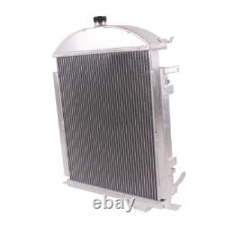 For 1928 1929 Ford Model A Heavy Duty L4 3.3L 3-Core Row Cooling Racing Aluminum