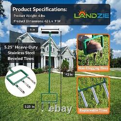Fork Lawn Aerator Manual Coring Tool 42 Inch Heavy Duty Stainless Steel Grass