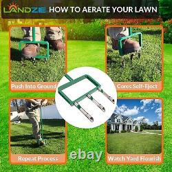 Fork Lawn Aerator Manual Coring Tool 42 Inch Heavy Duty Stainless Steel Grass