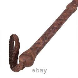 Genuine Leather Bull Whip 08 Ft Long, 16 Plaits Heavy Duty Cow Hide Core Whips