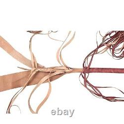 Genuine Leather Bull Whip 08 Ft Long 16 Plaits Heavy Duty Cow Hide Core Whips AU