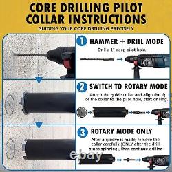 Heavy-Duty 1-3/8 Core Bit for Dry/Wet Drilling 6 Depth with Pilot Collar