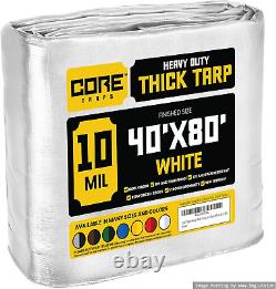 Heavy Duty 10 Mil Tarp Cover, Waterproof, UV Resistant, Rip and Tear Proof, Poly