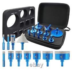 Heavy-Duty 11-Piece Diamond Core Drill Kit for Porcelain and Granite Materials