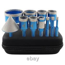 Heavy-Duty 11-Piece Diamond Core Drill Kit for Porcelain and Granite Materials