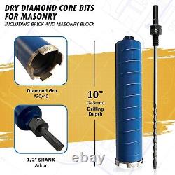 Heavy-Duty 3 Dry Diamond Core Drill Bit for Brick & Block 9.5 Depth