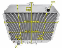 Heavy Duty A/C, 1966-1979 Ford Pickup SubZero 4 Core Radiator Champion Cooling V8