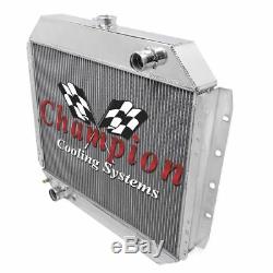 Heavy Duty A/C, 1966-1979 Ford Pickup SubZero 4 Core Radiator Champion Cooling V8