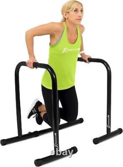 Heavy-Duty Adjustable Dip Bar Station Ideal for Triceps, Chest, Core Workouts