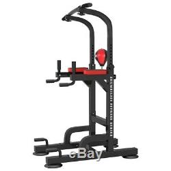 Heavy Duty Dip Station Chin Up Bar Power Tower Pull Push Home Gym Fitness Core A